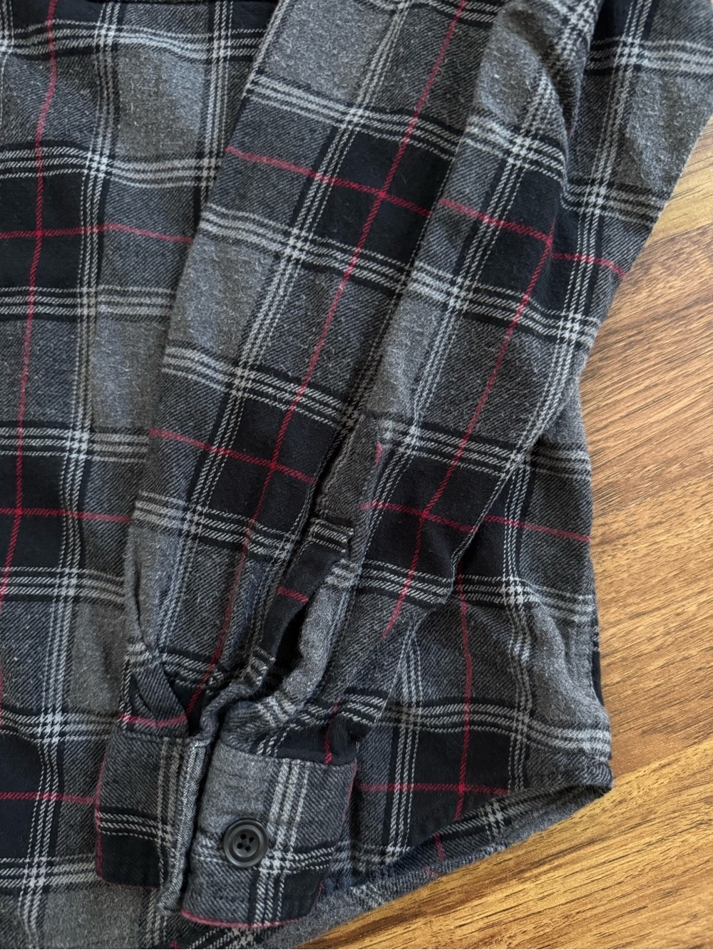 Field & Stream Gray and Black Plaid Button-Down Shirt with Red Accents - Picture 2 of 12